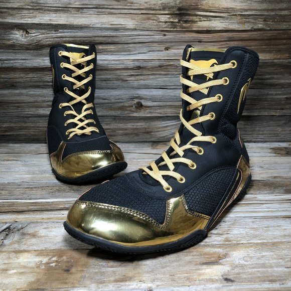 Venum Other - NEW Venum 03681 Elite Black Gold Boxing Shoes Men US 10, UK 9, EUR 44